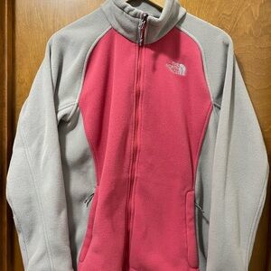 The North Face Pink and Gray Fleece Jacket or Liner